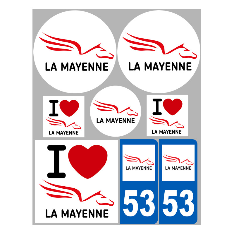stickers / autocollant département de la Mayenne stickers / autocollant département de la Mayenne
