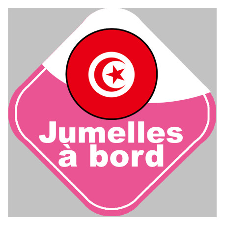Autocollants : bebe a bord jumelle d'origine Tunisienne