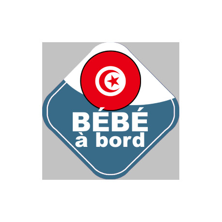 Autocollants : bebe a bord Tunisien