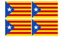 drapeau officiel Catalan avec etoile