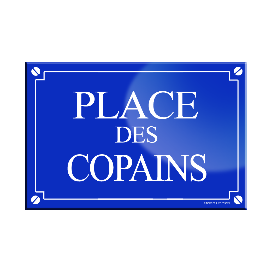 Place des copains (20x13,2cm) - sticker/autocollant