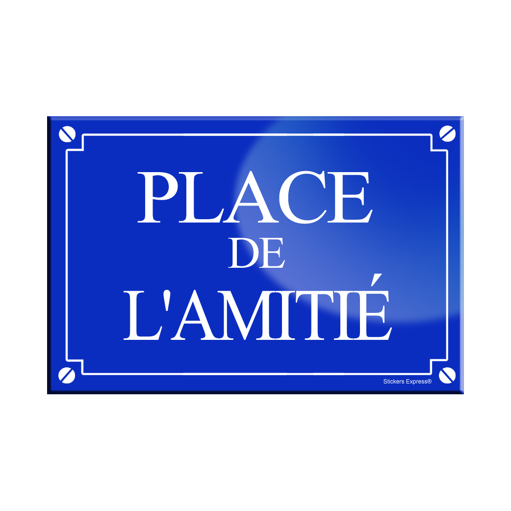 Place de l'amitie (20x13,2cm) - sticker/autocollant