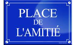 Place de l'amitie (20x13,2cm) - sticker/autocollant