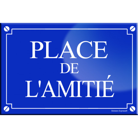 Place de l'amitie (20x13,2cm) - sticker/autocollant