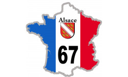 67 France Alsace - 10x10cm - Sticker/autocollant
