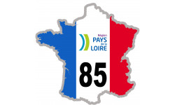 FRANCE 85 Pays de Loire - 10x10cm - Sticker/autocollant