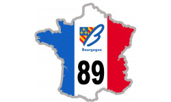 sticker / autocollant FRANCE 89 Région Bourgogne