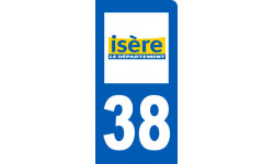 autocollant immatriculation 38 de l'Isère
