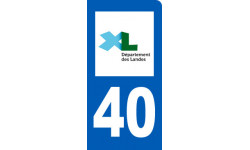 Autocollants : immatriculation 40 des Landes