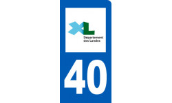 immatriculation 40 des Landes - Sticker/autocollant