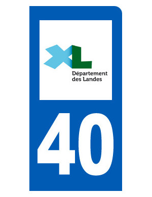 immatriculation 40 des Landes - Sticker/autocollant