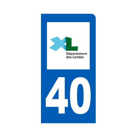 immatriculation 40 des Landes - Sticker/autocollant