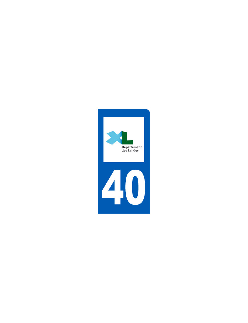 immatriculation 40 des Landes - Sticker/autocollant