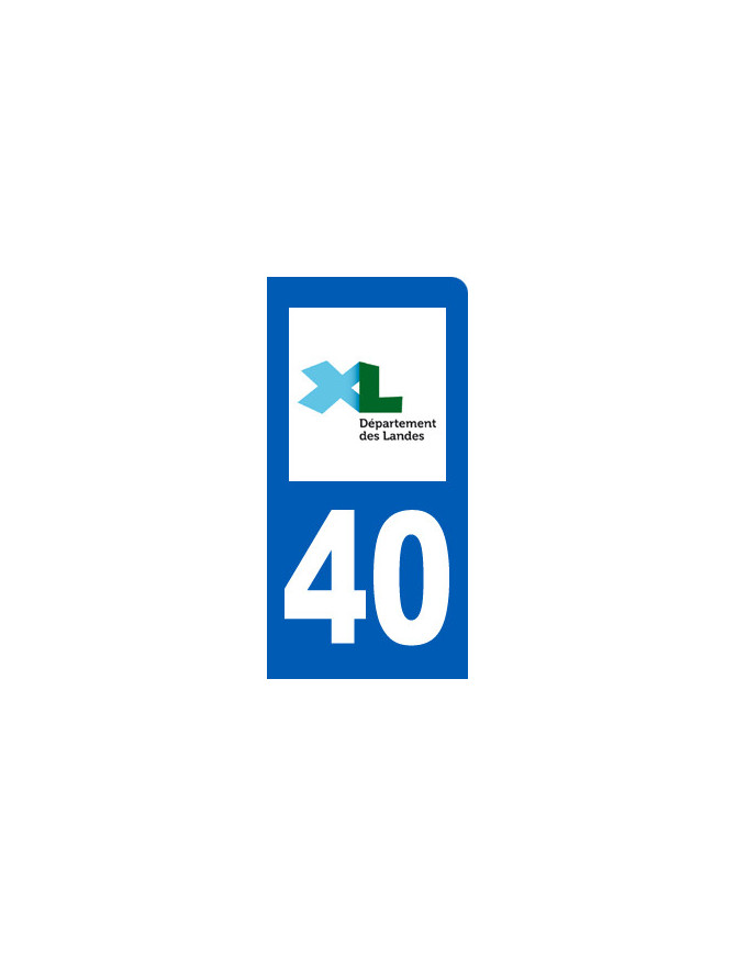 immatriculation 40 des Landes - Sticker/autocollant