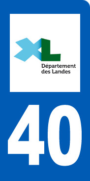 immatriculation motard 40 des Landes - Sticker/autocollant