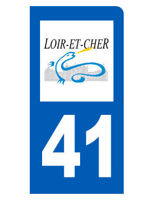 immatriculation 41 du Loir-et-Cher - Sticker/autocollant