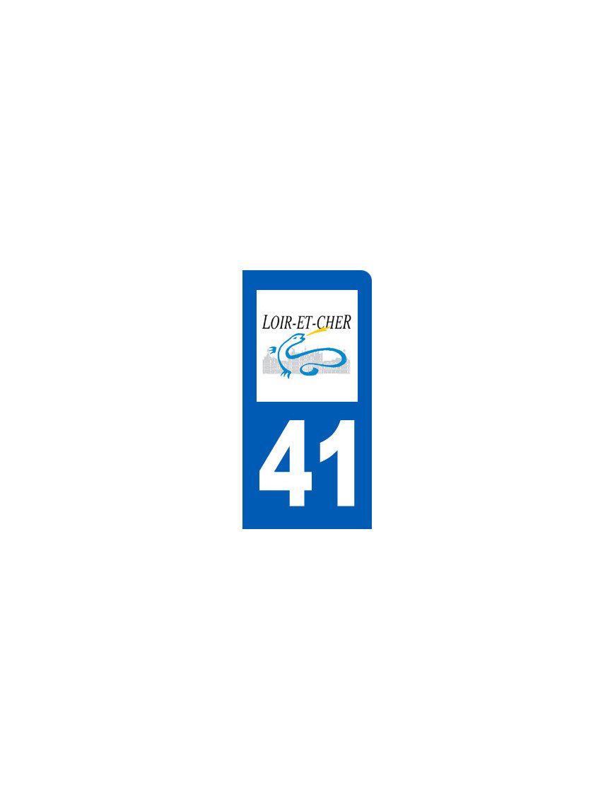 immatriculation 41 du Loir-et-Cher - Sticker/autocollant