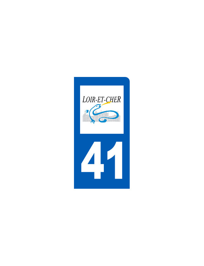 immatriculation 41 du Loir-et-Cher - Sticker/autocollant