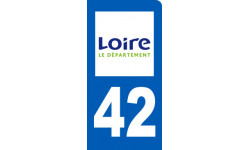 Autocollants : immatriculation 42 de la Loire
