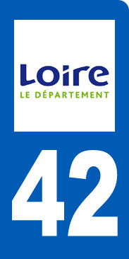 immatriculation motard 42 la Loire - Sticker/autocollant