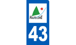 autocollant immatriculation 43 de la Haute-Loire