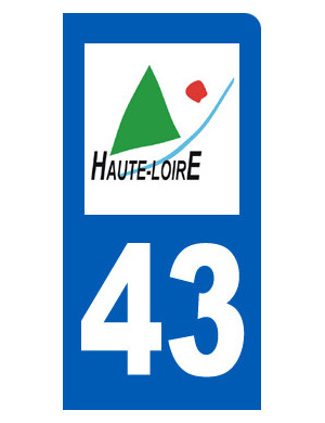 immatriculation 43 Haute-Loire - Sticker/autocollant