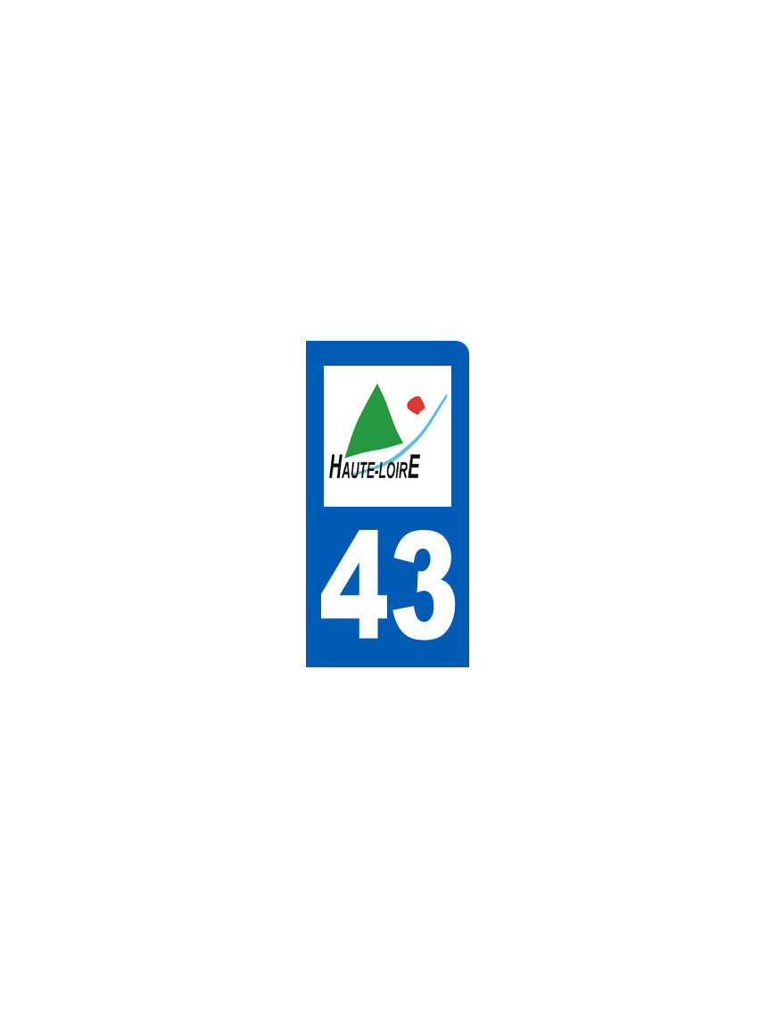 immatriculation 43 Haute-Loire - Sticker/autocollant