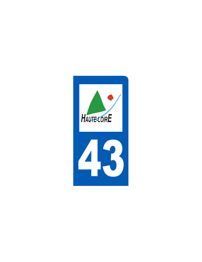 immatriculation 43 Haute-Loire - Sticker/autocollant