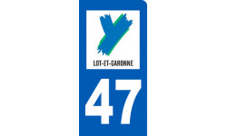 immatriculation motard 47 Lot et Garonne - Sticker/autocollant