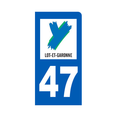 immatriculation motard 47 Lot et Garonne - Sticker/autocollant