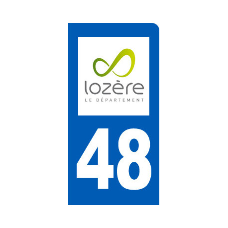 Autocollants : immatriculation motard 48 de la Lozère