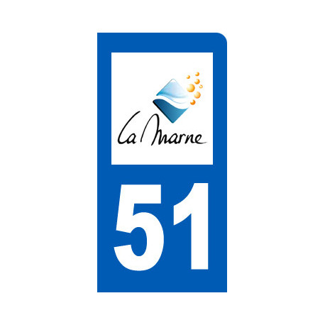 immatriculation motard 51 la Marne - Sticker/autocollant