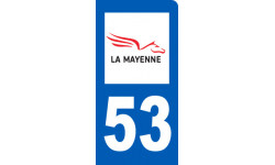 immatriculation motard 53 Mayenne - Sticker/autocollant