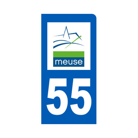 immatriculation motard 55 la Meuse - Sticker/autocollant