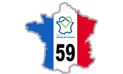 59 France Hauts-de-France - 5x5cm - Sticker/autocollant