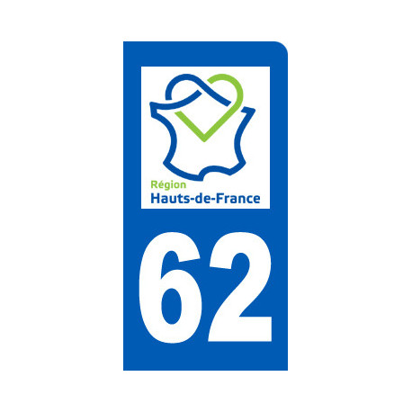 immatriculation motard 62 Hauts-de-France - Sticker/autocollant
