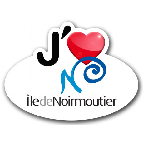 Autocollants :j'aime l'Ile de Noirmoutier