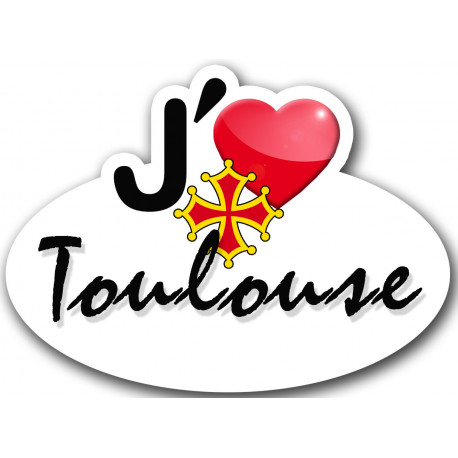 Autocollants :j'aime Toulouse
