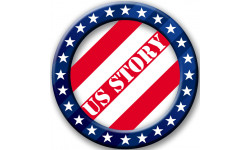 USA Story - 20x20cm - Sticker/autocollant