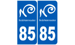 Autocollants : numéro immatriculation 85 Noirmoutier