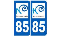 Autocollants : numéro immatriculation 85 Ile de Noirmoutier