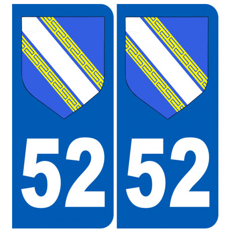 Autocollants : 52 (blason Haute-Marne)