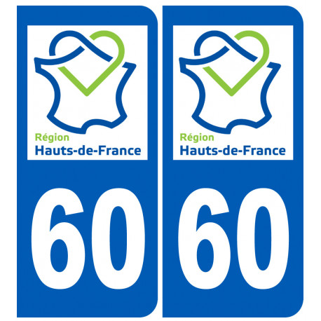 immatriculation 60 l'Oise région Hauts-de-France - Sticker/autocollant
