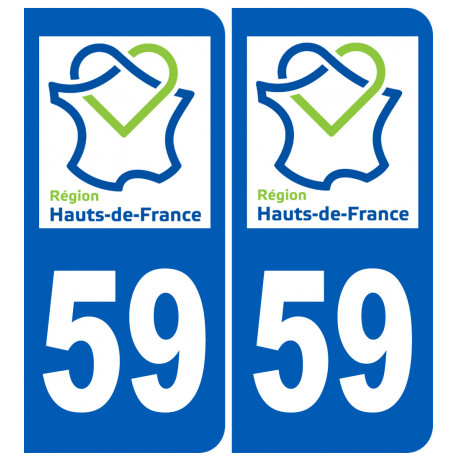 immatriculation 59 le Nord région Hauts-de-France - Sticker/autocollant