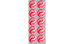 Série YIN YANG SOLDES rouge (10 stickers 5x5cm) - Sticker/autocollant