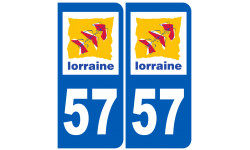 Autocollants : numéro immatriculation 57 (region)