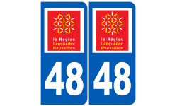 Autocollants : numéro immatriculation 48 (region)