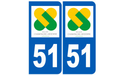immatriculation 51 région - Sticker/autocollant