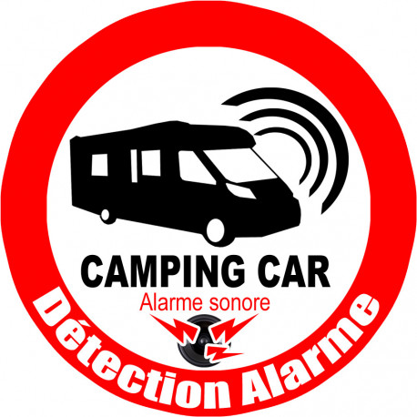 Alarme pour camping car - 10cm - Sticker/autocollant