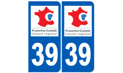 numéro immatriculation 39 région - Sticker/autocollant